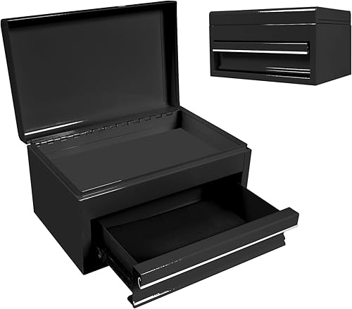 Miniatura 9 de Torin ATB102B - Caja de herramientas portátil de acero de 16.0 in con cierre de metal, color negro