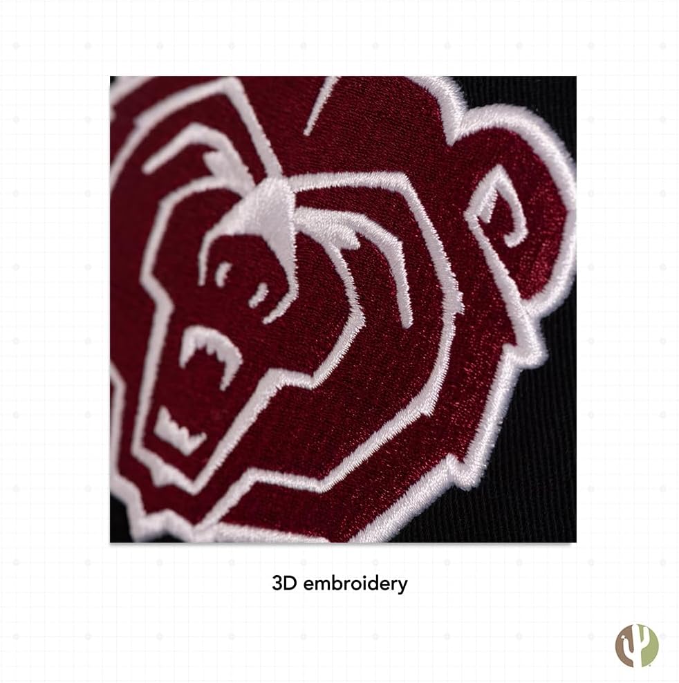 Desert Cactus Missouri State University Baseball Hat Bears MO MSU Brimmed Embroidered Cap Adjustable Cloth Strap Adult (Style A) Black - Image 5