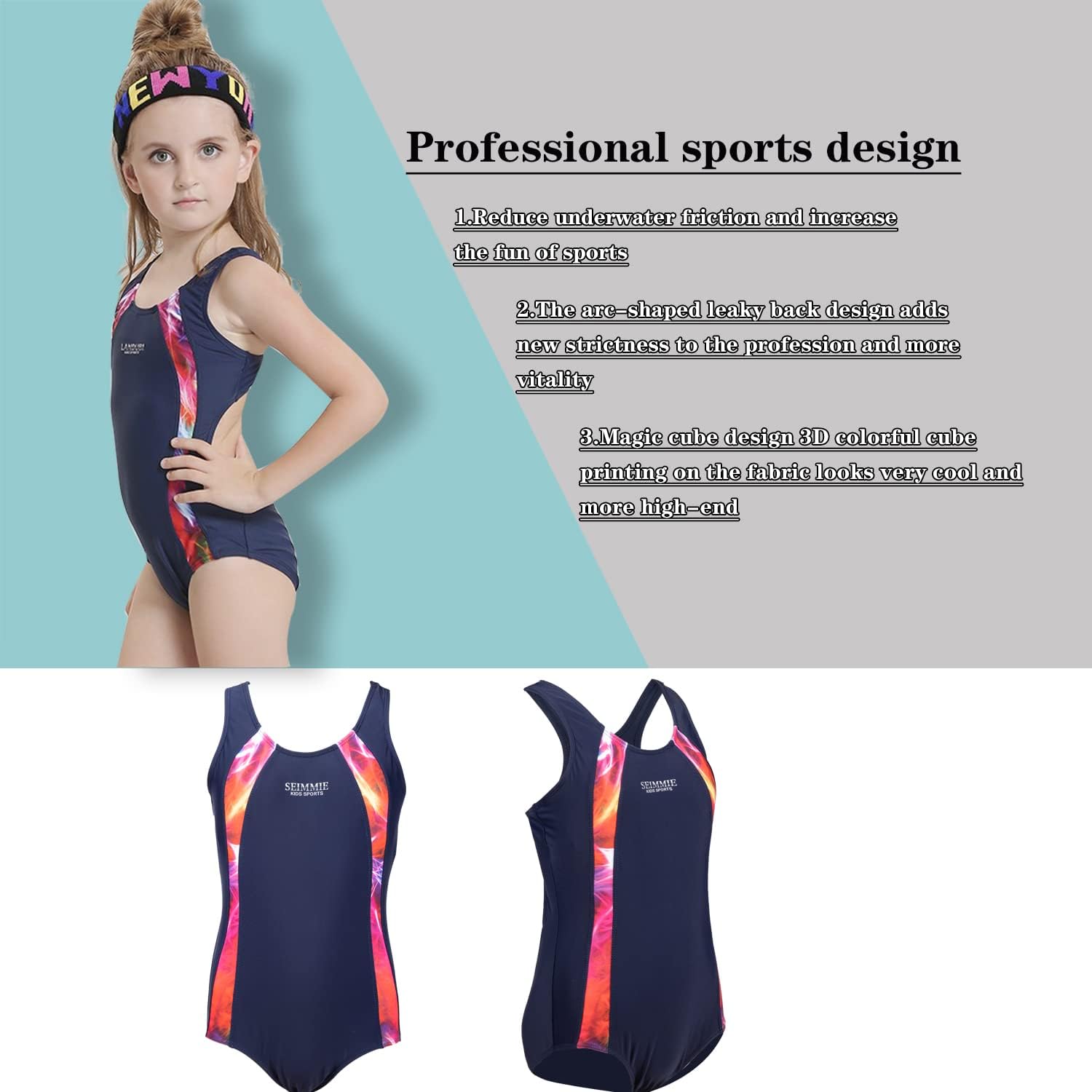 BYLIKE Girl Professional Competitive Racerback Swimsuit One-Piece Athletic Bathing Suit : Clothing, Shoes & Jewelry