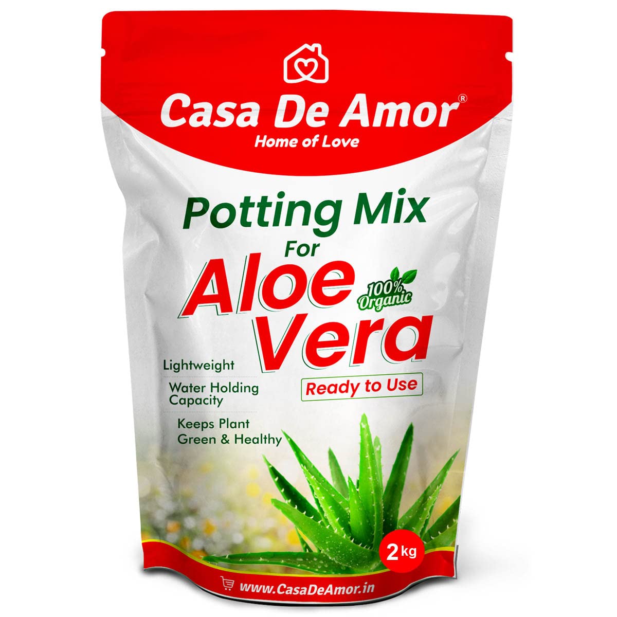 Casa De Amor Aloe Vera Potting Soil Mix, 100% Organic Special Research Based Formula for All Aloe Vera Plants (2 Kg)-image-18