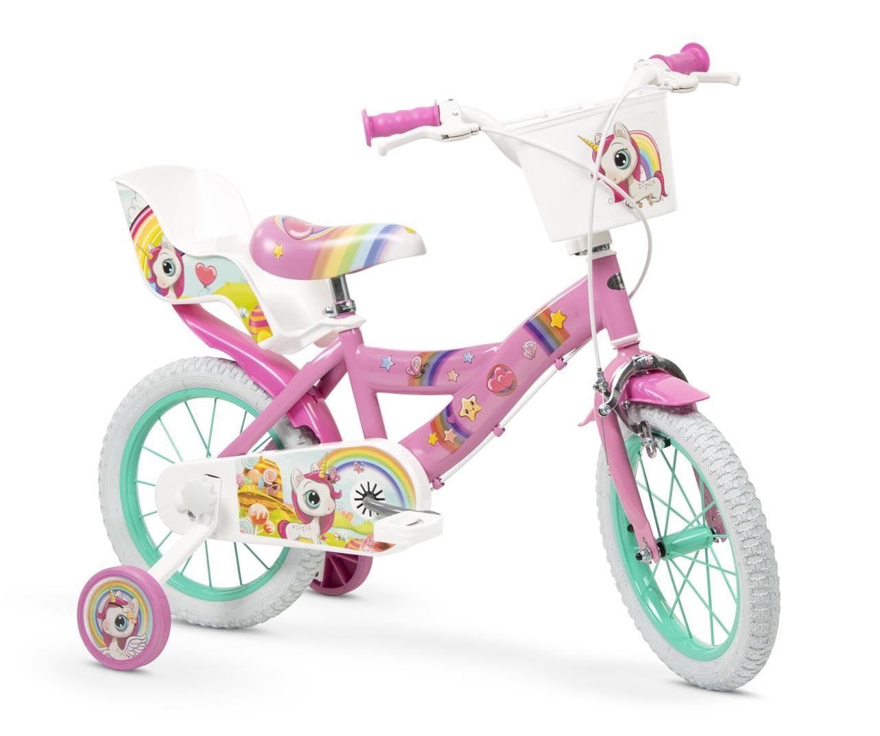 TOIMSA Einhorn-Fahrrad, 35,6 cm (14 Zoll), 4/6 Jahre