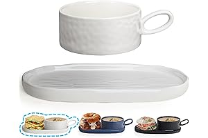 Cream White Sandwich Plate Set