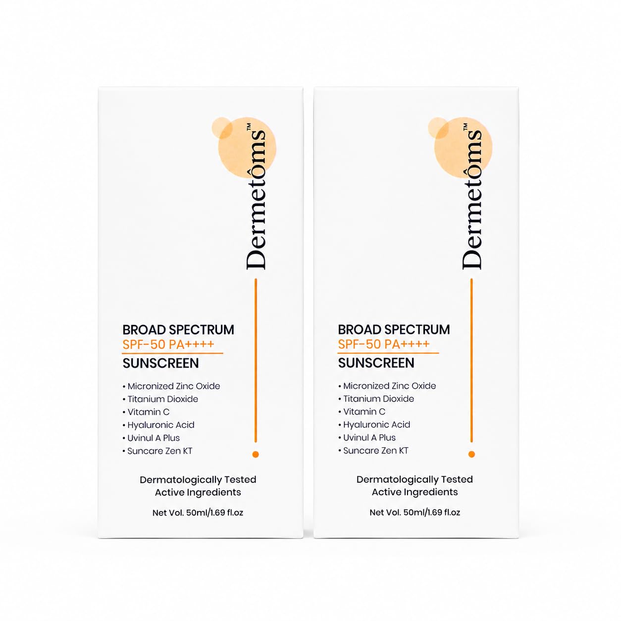 Sunscreen SPF 50 PA++++ | Broad Spectrum UVA UVB Protection | Lightweight, Non-Greasy, No White Cast | With Zinc Oxide, Titanium Dioxide, Vitamin C & Hyaluronic Acid | For All Skin Types | 50ml Pack of 2-image-19