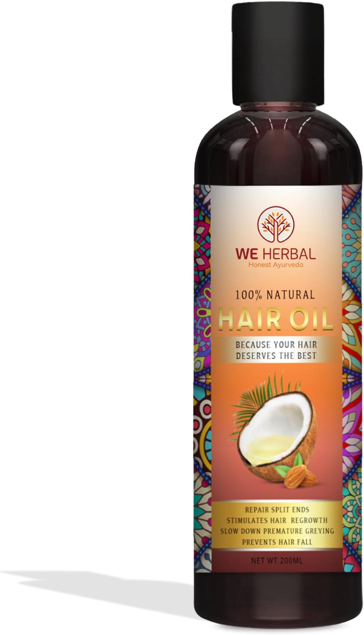Oil for Hair Growth 200ml, Ayurvedic Hair Growth Oil for Men & Women, Reduces Hair Fall, Prevents Premature Greying, Strengthens Hair Roots, Chemical-Free Hair Care for All Hair Types
