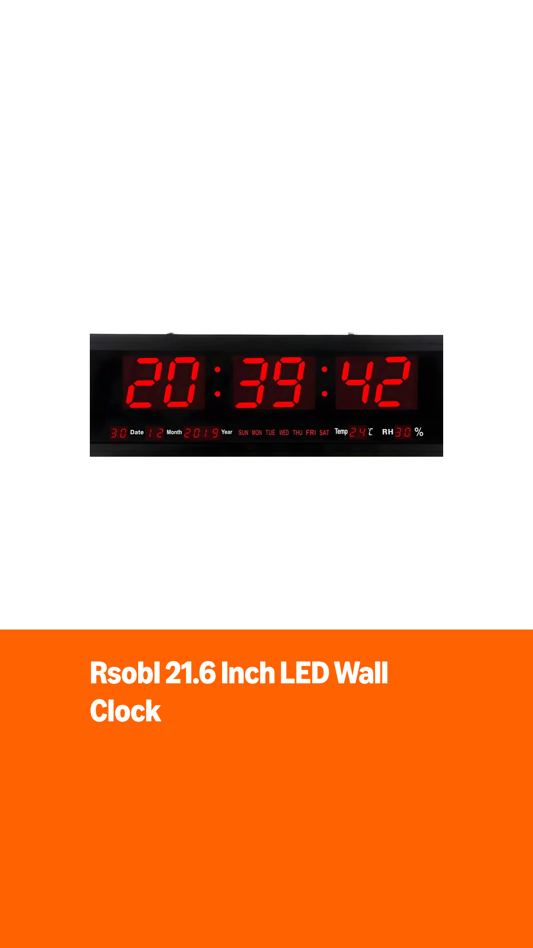 Amazon.com: Rsobl 21.6 Inch Oversized LED Digital Wall Clock Large