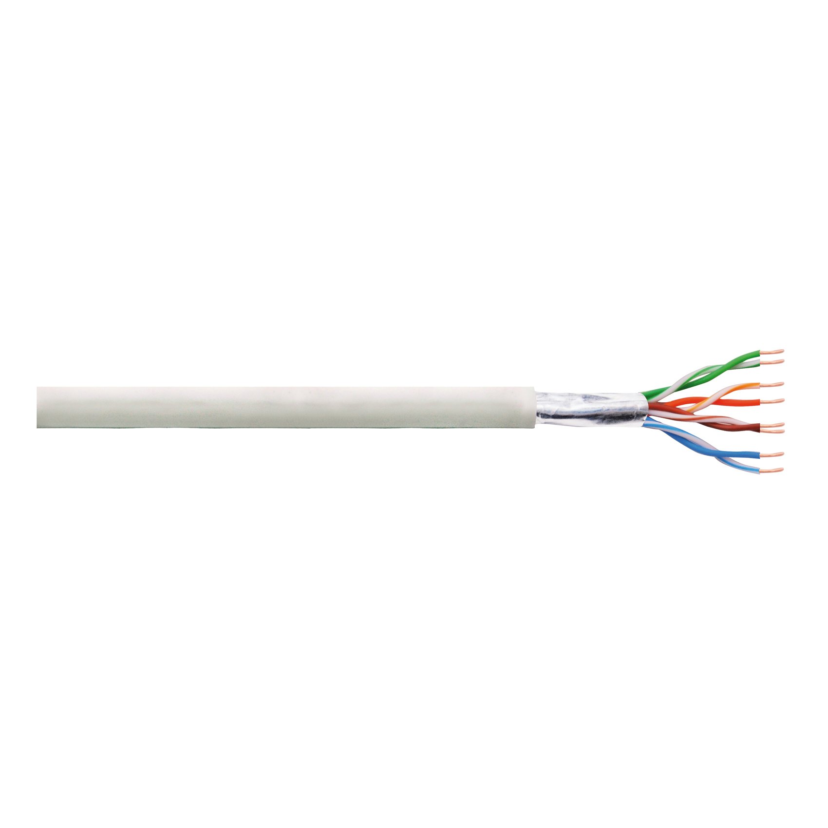LOGILINK CPV0016 Cavo Di Rete CAT5e FTP 305 Metri - Bobina Beige, 4 Coppie Intrecciate Schermate, Guaina PVC, Per Installazioni Professionali