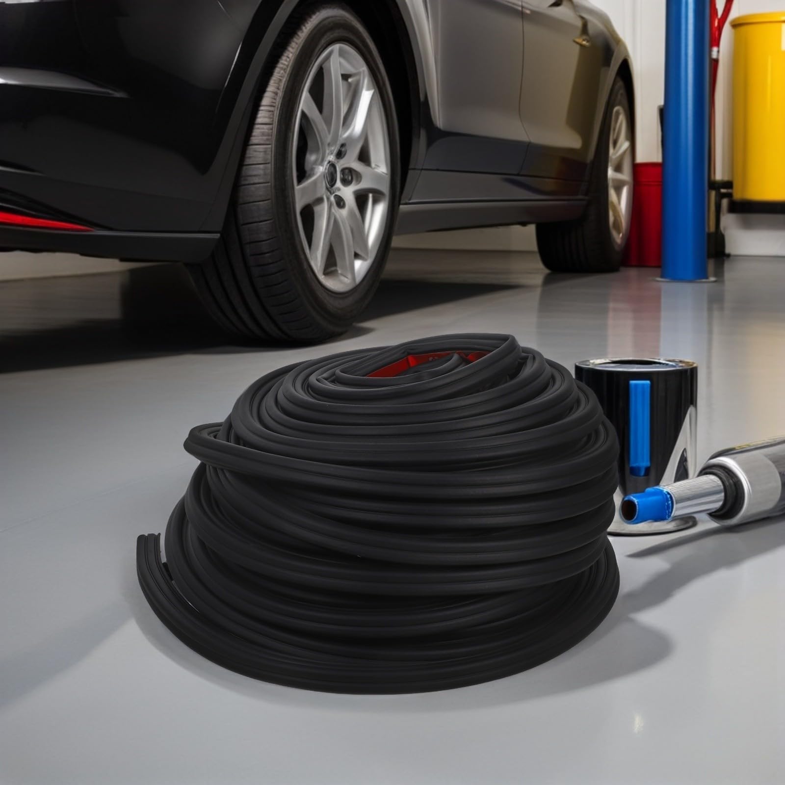 Tira de Sellado para Puertas de Coche Protector Borde Anticolisión Autoadhesivo Insonorizante Resistente al Agua y Polvo para Puerta Capó y Maletero