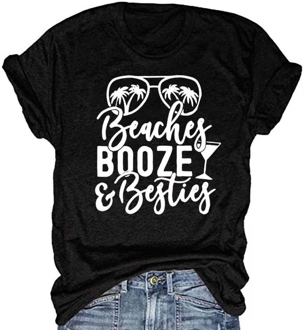 Qbily Girl's Weekend Shirt Matching Bestie Friends Vacation Trip Party Graphic Tees Tops for Women