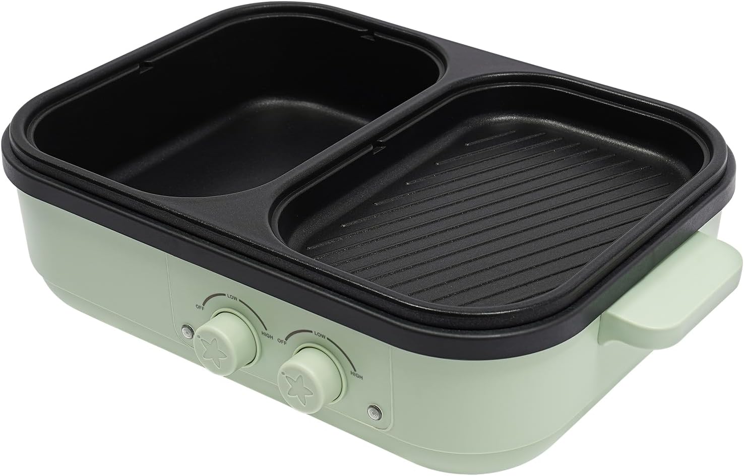 Electric Hot Pot with Grill Area for Fun Cooking | Hot Pot Pot Electric for Versatile Meals | Multi - purpose Hot Pot for Gatherings