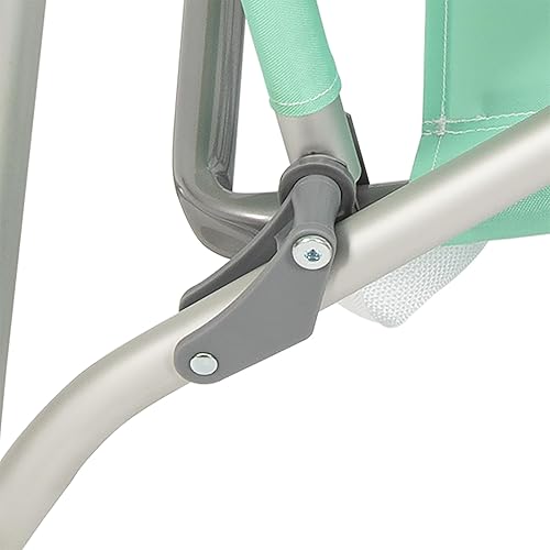 Miniatura 8 de Tommy Bahama Mochila clásica plana de 5 posiciones y soporte para tazas, silla de playa plegable portátil para bronceado, paquete de 2, rayas