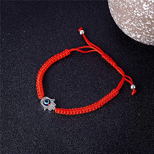 Magideal Red String Kabbalah Evil Eye Charm Bracelets For Protection And Luck Adjustable Hand-Woven Red Cord Thread Friendship Bracelet Amulet Jewelry (Red Eye) #TOP4