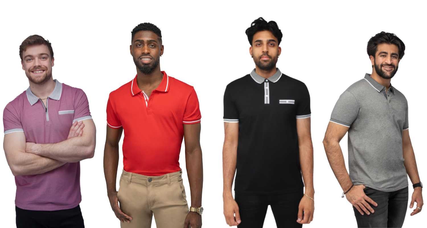 X RAY Slim Athletic Fit Short Sleeve Performance Stretch Cotton Polo Shirt Polo Uomo