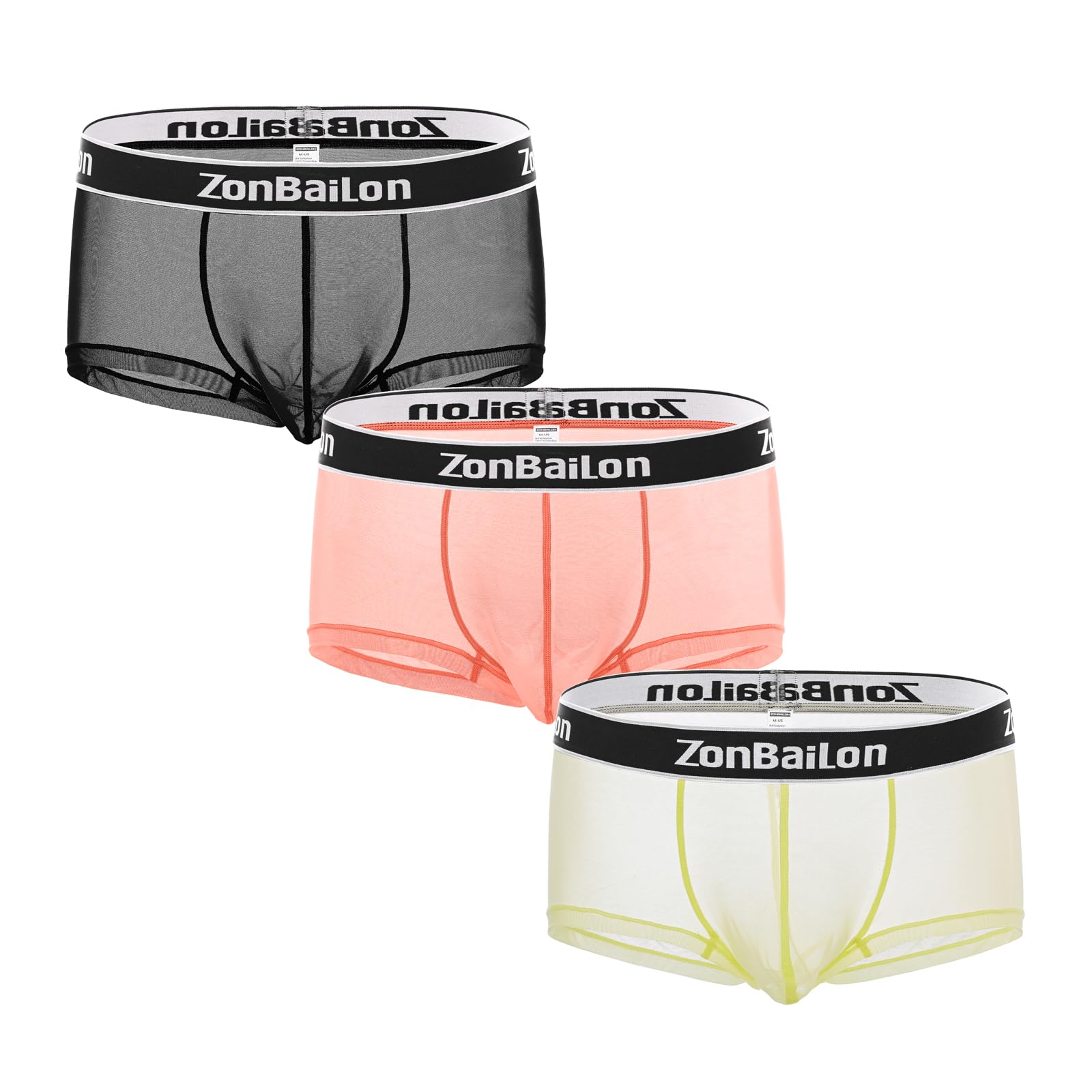 Durchsichtige Herren Unterwäsche Sexy Boxershorts für Männer Bequem mit Einem Großen Beutel