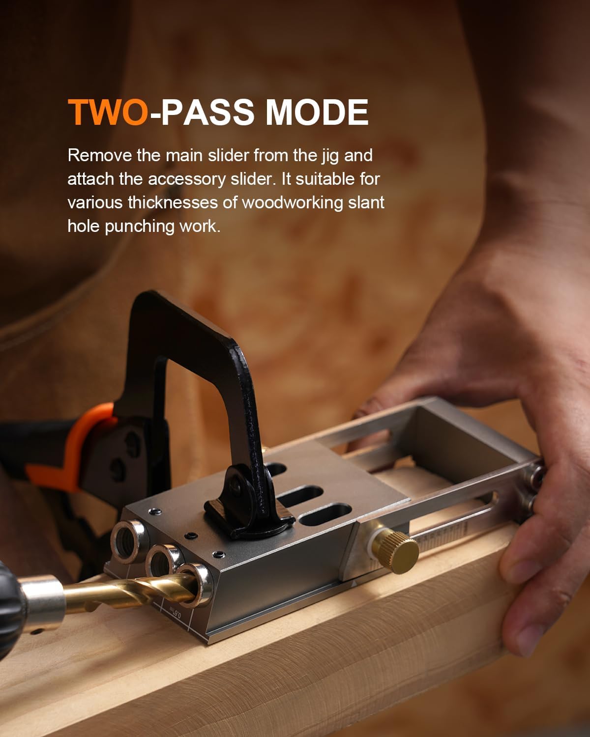 Kolvoii Pocket Hole Jig, Professional Adjustable Pocket Screw Jig for Strong Joints, Versatile Drill Guide Jig for Materials 1/2" to 3 1/8" Thickness with Storage Case - Image 4