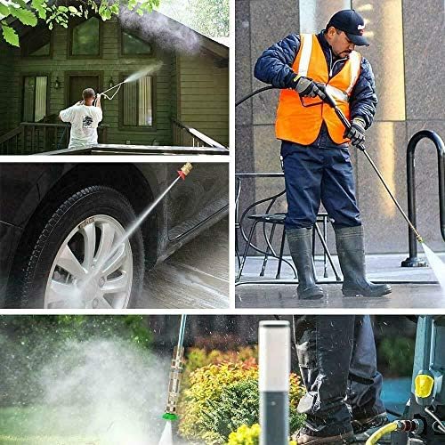 YUET Dirt Blaster Power Lance for Karcher K2 K3 K4 K5 K6 K7 Kärcher Series, Jet Wash Extension Wand with 5 Replacement Nozzles, Pressure Washer Gun Accessory Spray, Gutter Rod Cleaner Attachment