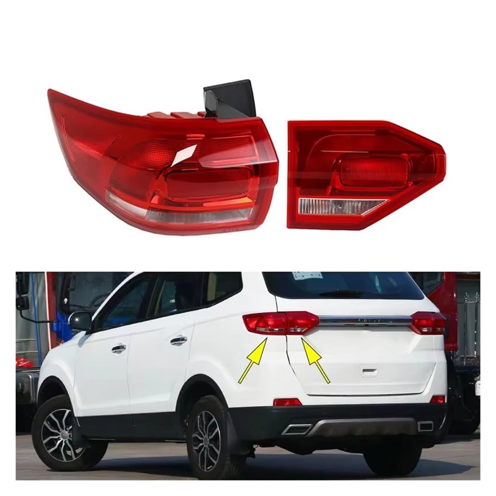 Coche Pilotos Traseros para Lifan para Myway Parachoques Exterior/Interior Conjunto Luz Trasera Señal Giro Freno Trasero Luz Trasera Freno(Interior Derecho)