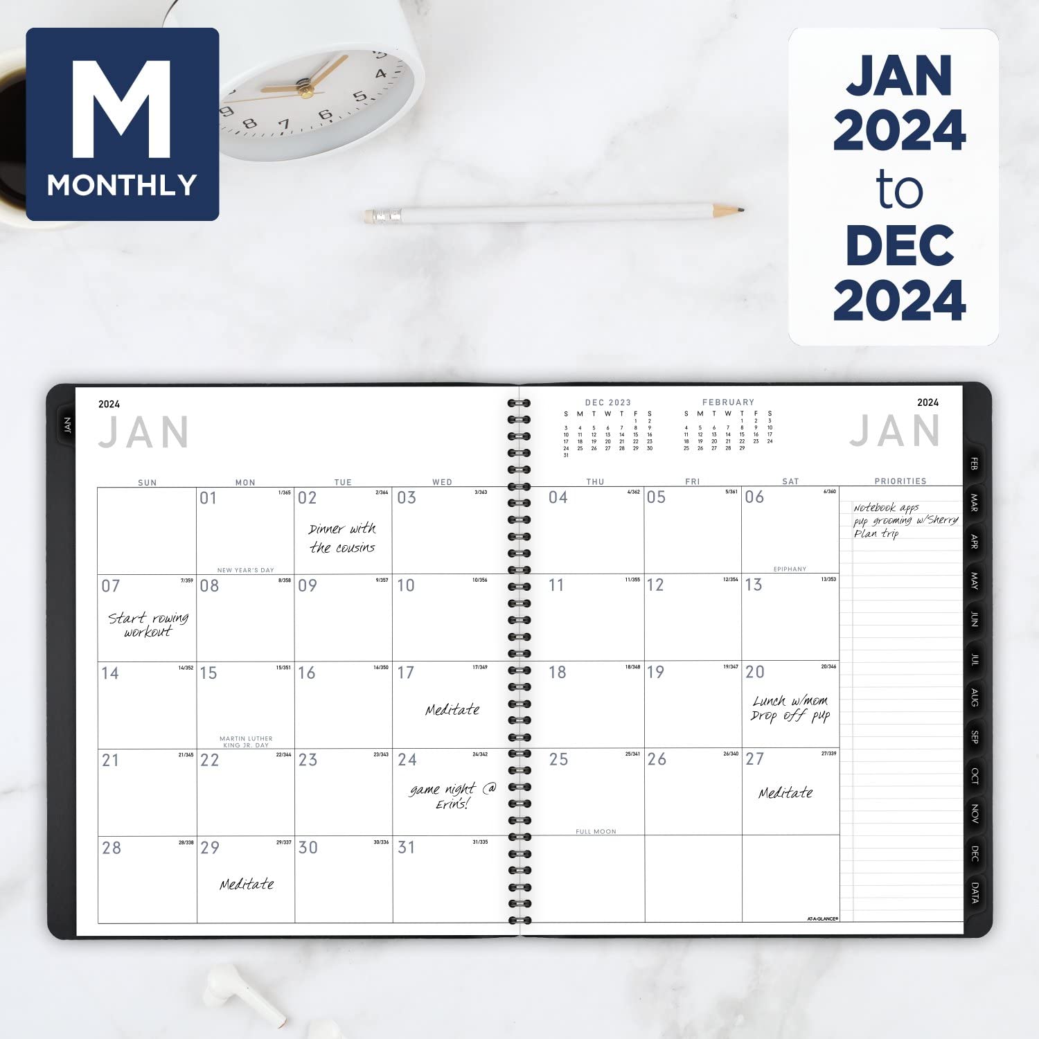 Personalized Planner 20242025 Calendar Add Monthly Tabs Custom Weekly