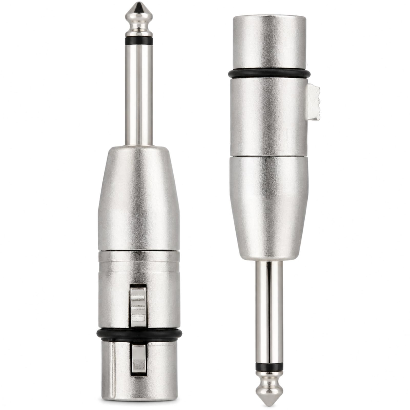 2 Stück XLR auf 6,35mm Adapter, XLR Buchse auf Klinke, Klinke Stecker Buchse 3 Pin Audio Adapter Metallgehäuse symmetrische Signalübertragung kompatibel mit Mischpult Mikrofon Verstärker Studio Bühne