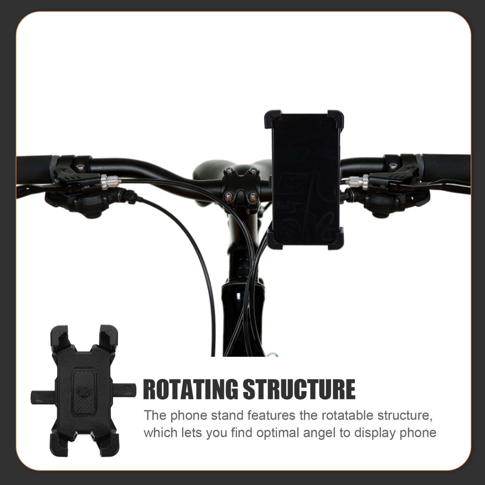 Hemobllo 2pezzi Supporto Per Telefono Da Bici Supporto Manubrio Rotabile Per Smartphone Montaggio Facile e Sicuro Per Navigazione e Chiamate Durante La Guida