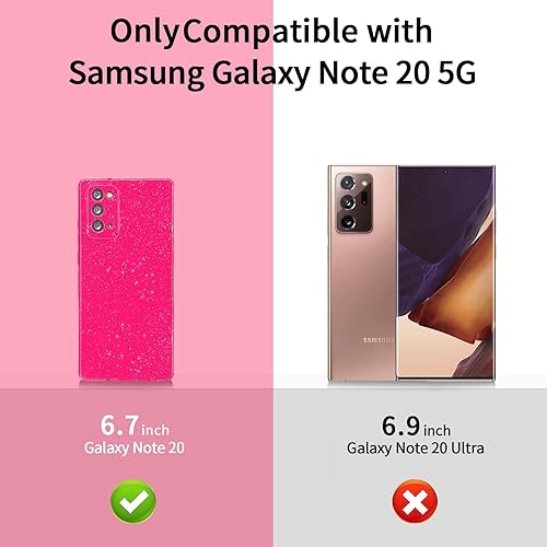 Miniatura 2 de MINSCOSE Compatible con Samsung Galaxy Note 20 5G Neon Funda para teléfono, bonita funda brillante de TPU delgada y a prueba de golpes para mujeres