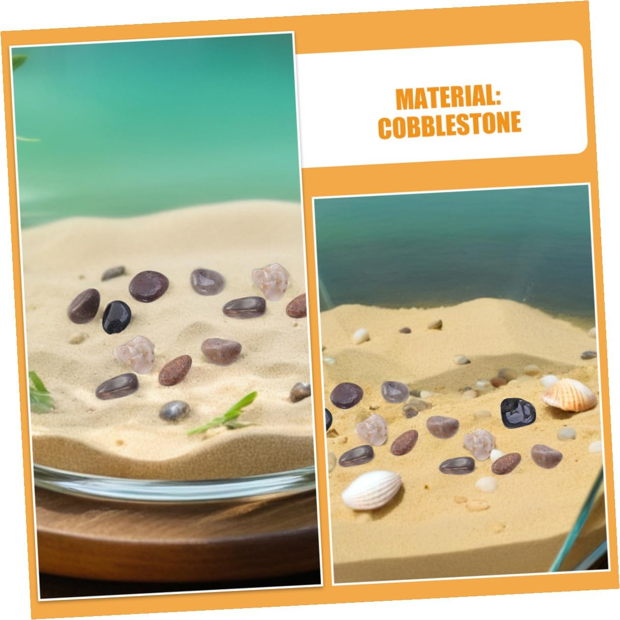 Natural River Pebbles 1500g Polished Aquarium Gravel Stones 2-3cm Smooth Fish Tank Rocks for Freshwater and Saltwater Aquarium Landscaping Decor