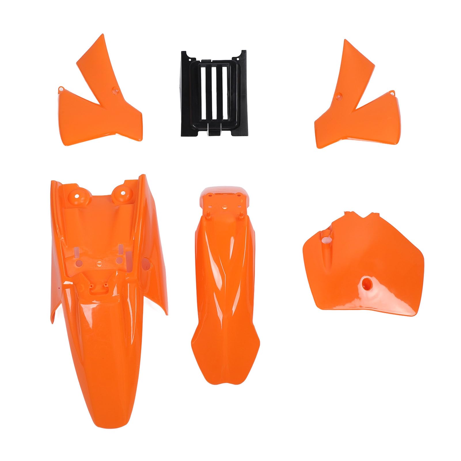 Orangefarbenes Motorrad-Verkleidungsset mit Vorderrad-Kotflügelschutz für Senior Junior SX SR JR