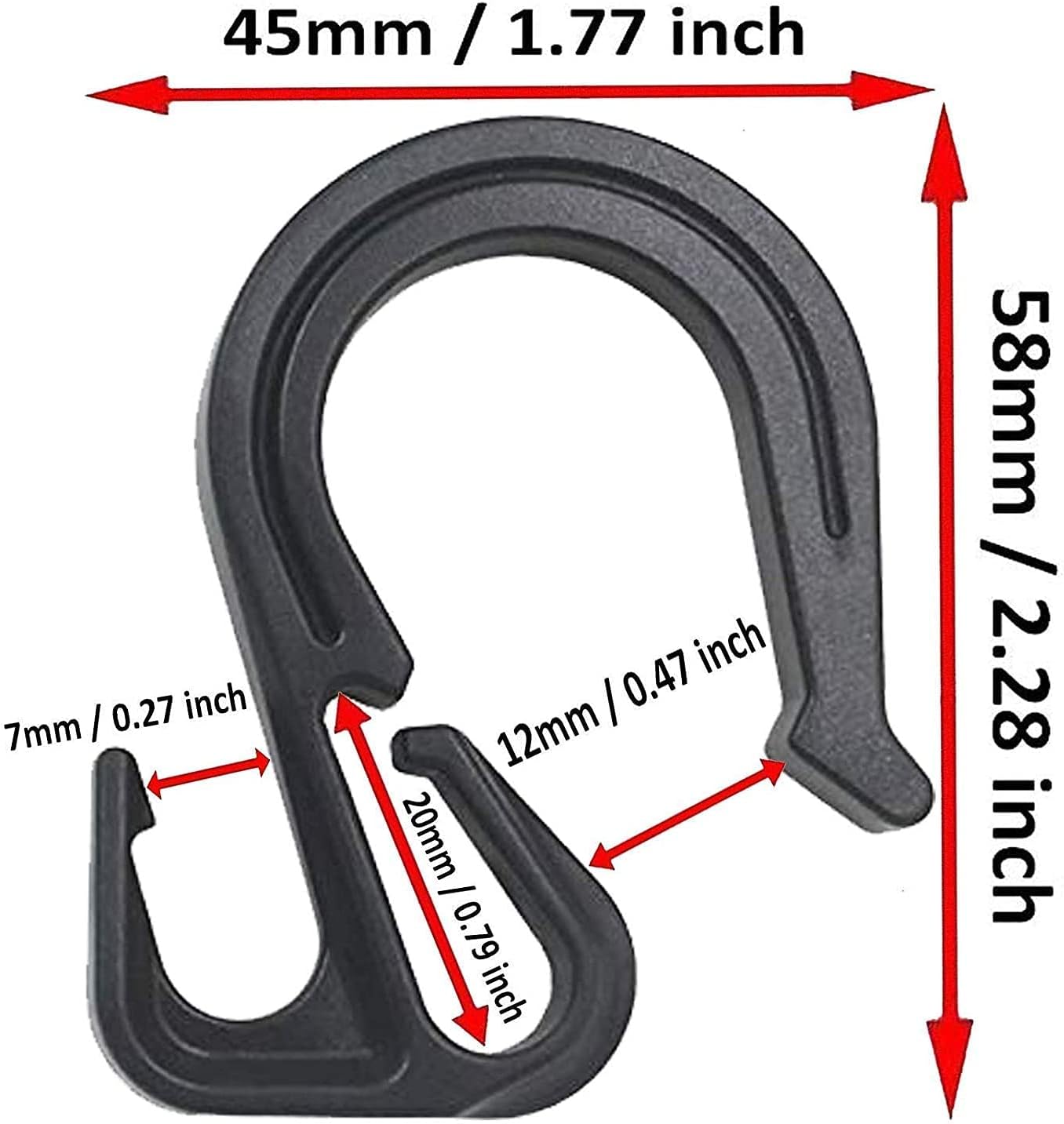 Pack of 30 Nylon Shock Cord Bungee Rope Hooks,Bungee Cord Cargo Net Hook to Make Your Own Bungee Cords for Kayak,Boat,Motorcycle,SUV,Truck Bed Car Rear Cargo Storage Organizer Net