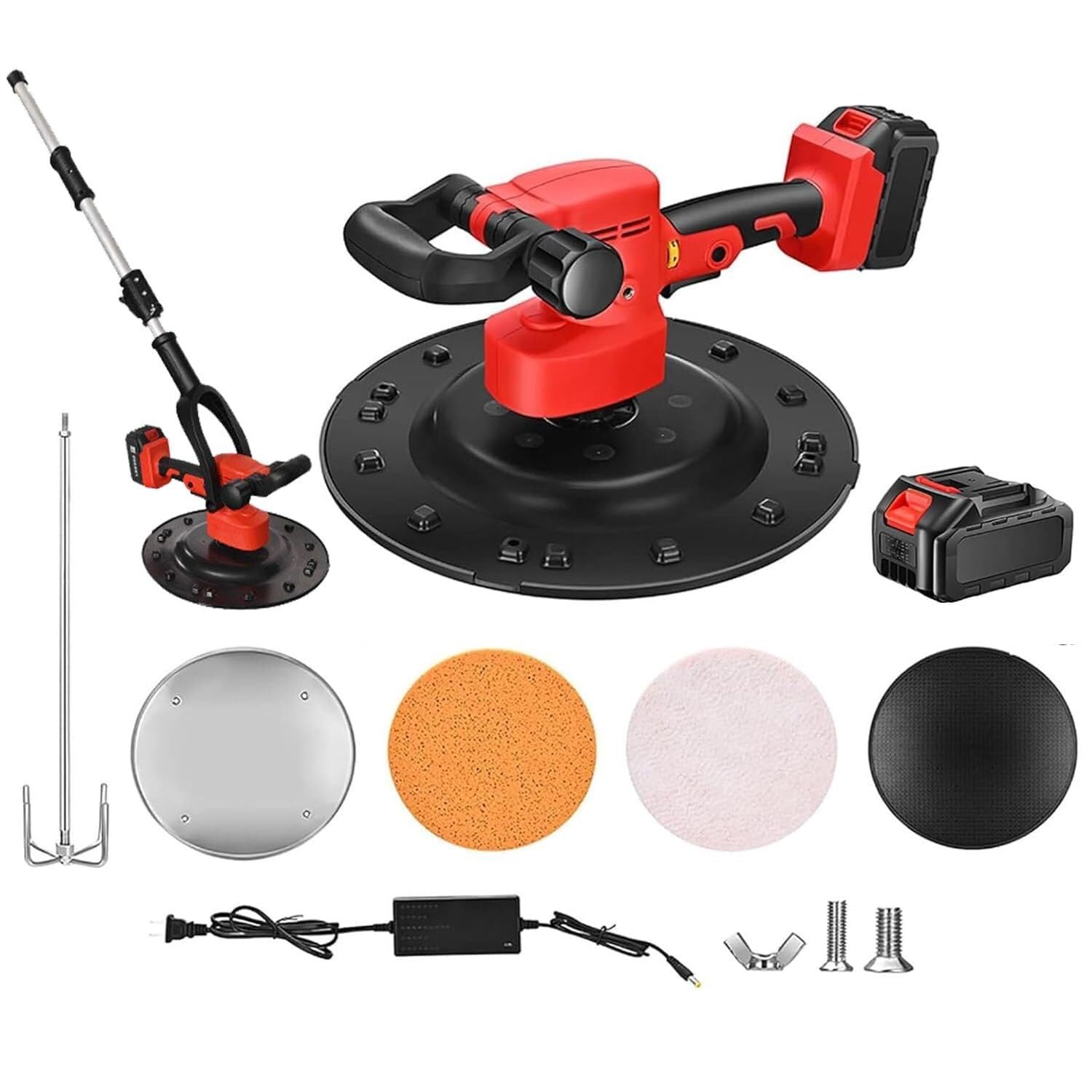 Sdtoop One Color Concrete Trowel, Wall Plastering Machine,40-300Rpm Handheld Sander, Cement Mortar Equipment(1Battery)