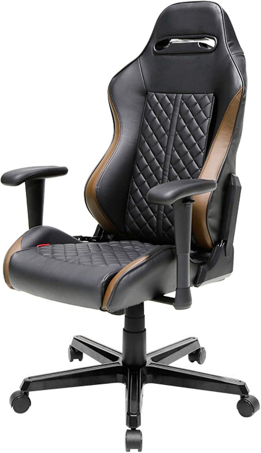 Gaming Chair Ergonomic Gaming Chair Style Office Chair PU Leather High Back Racing Computer Chair (Color : Black-Brown)