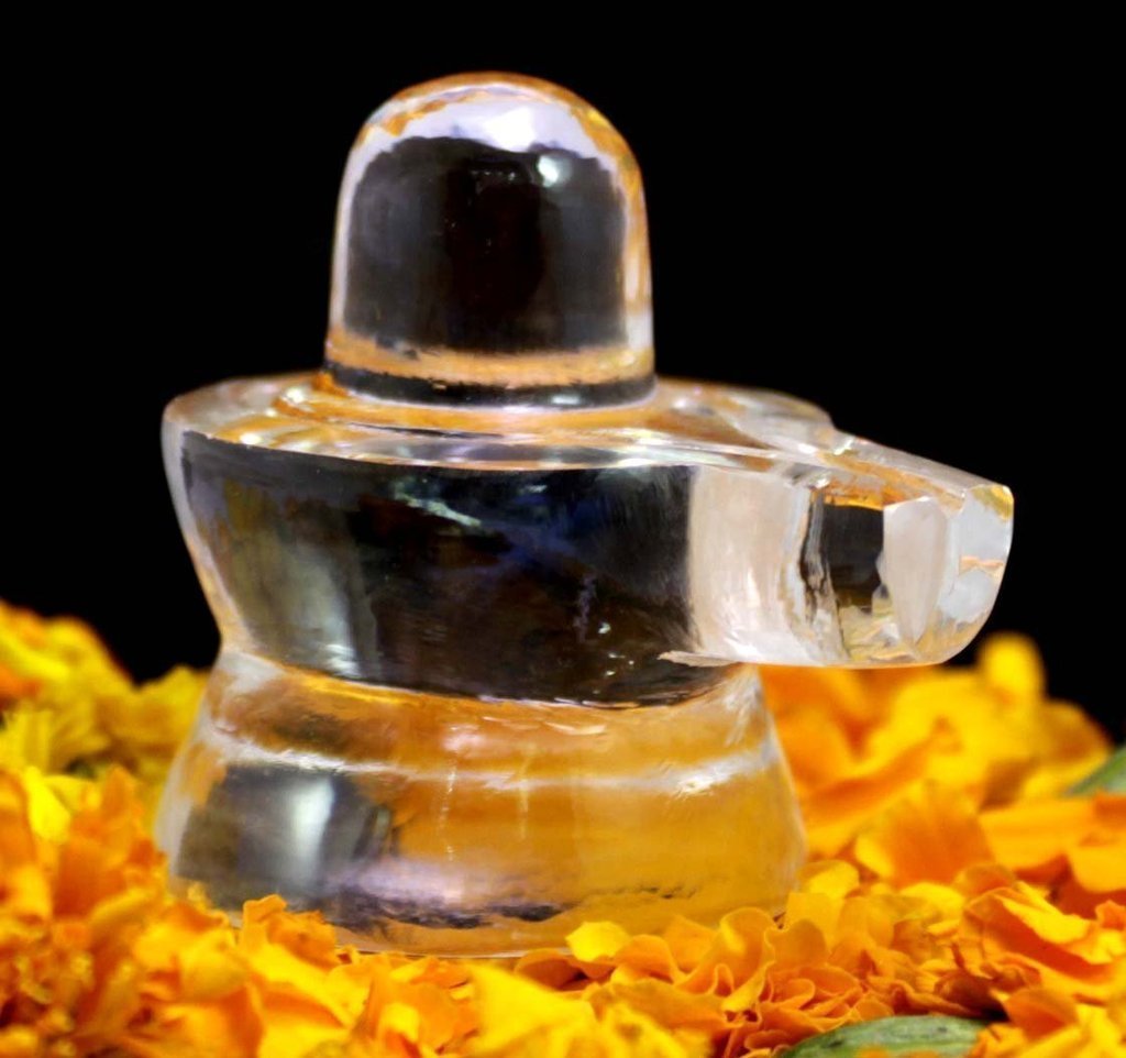 Amazingindiaonline White Beautiful Crystal Shivling 1" For Religious Puja Prayers Healing Crystal Energy Shiva Lingam