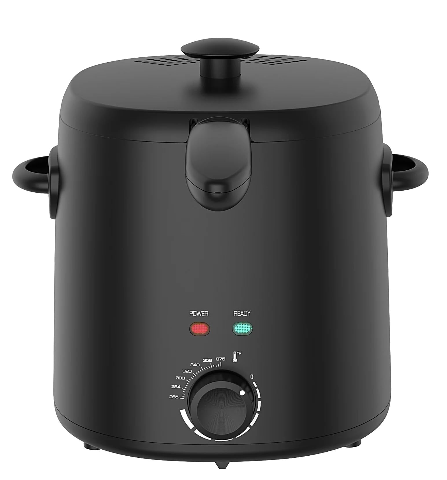 household electric deep fryer, matte black compact electric frying appliance, small home deep fryer for snacks?1000W 2-quart