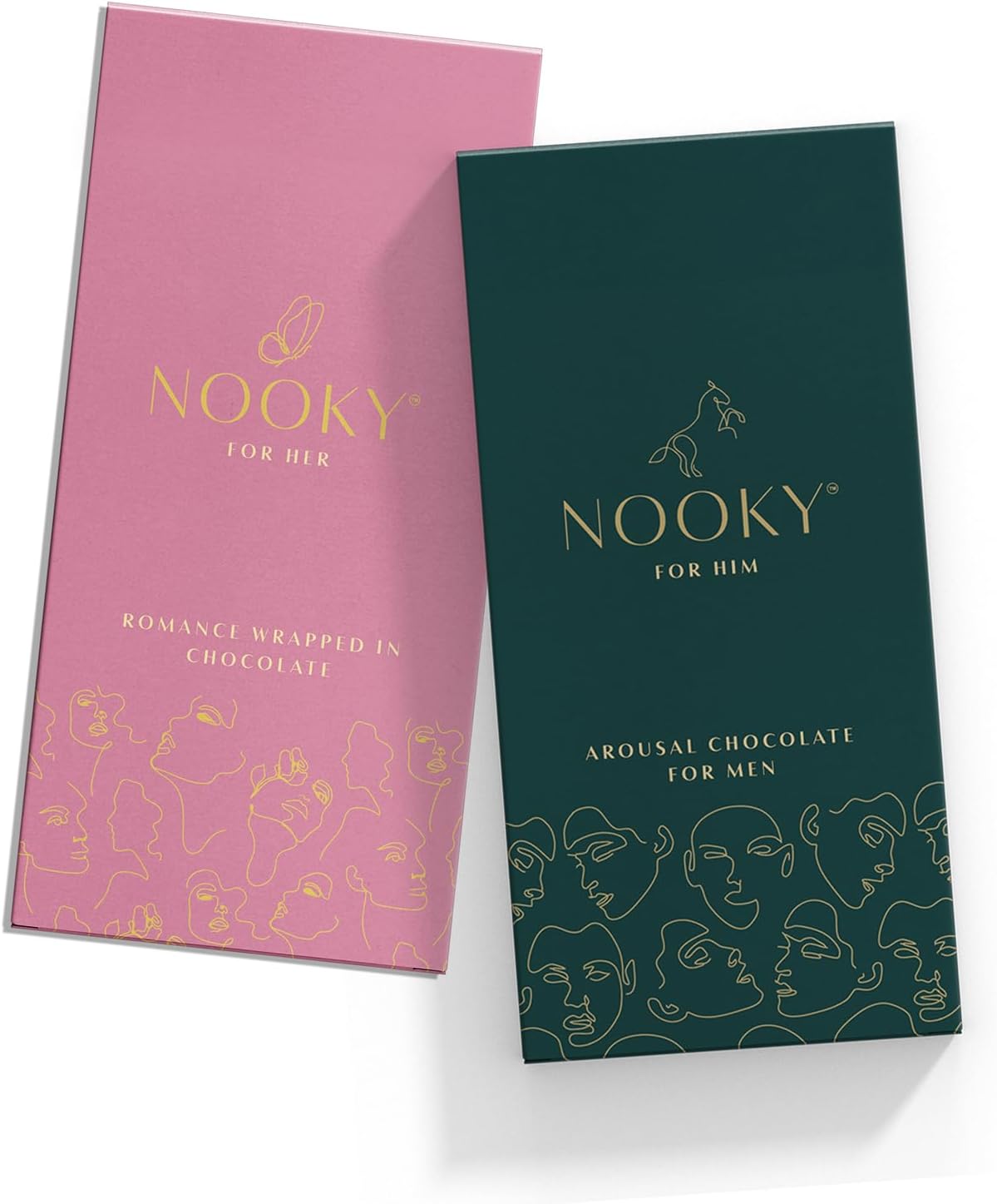 InstaEats Nooky for him and her Fitoor combo|Set of 2 Premium Dark Chocolates for uplifting mood 2 in 1|Best Gift Set for Men & Women|Ideal for Men & Women,Vegan & Gluten-free Delight,116 gram