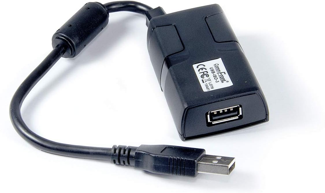 Industrial USB Isolator, USB 2.0, 5000V Optical Isolation, Low and Full Speed Data Rate: 1.5Mbps and 12Mbps, Plug-n-Play, No Drivers Required