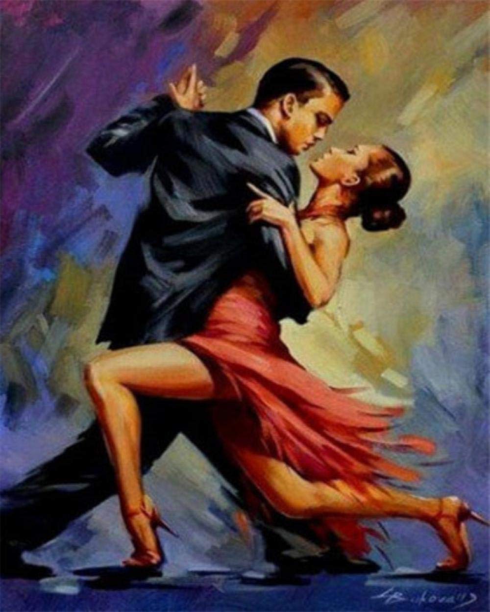 Peinture par numéro femme sur toile kit de dessin numérique 40x50cm
