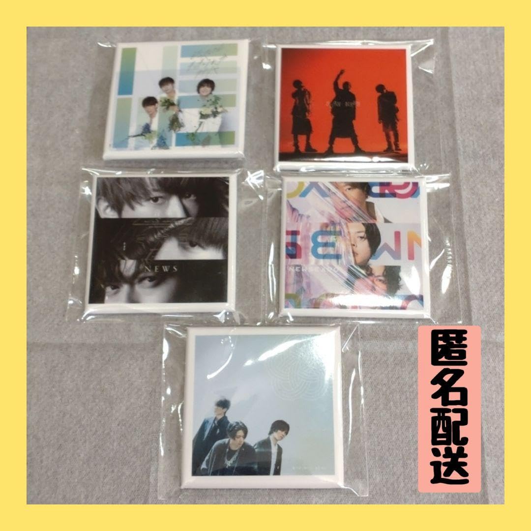 NEWS JOYPOLICE スクエア缶バッチ NEWS トイボックス ジョイポリス コラボ スクエア缶バッジ（全5