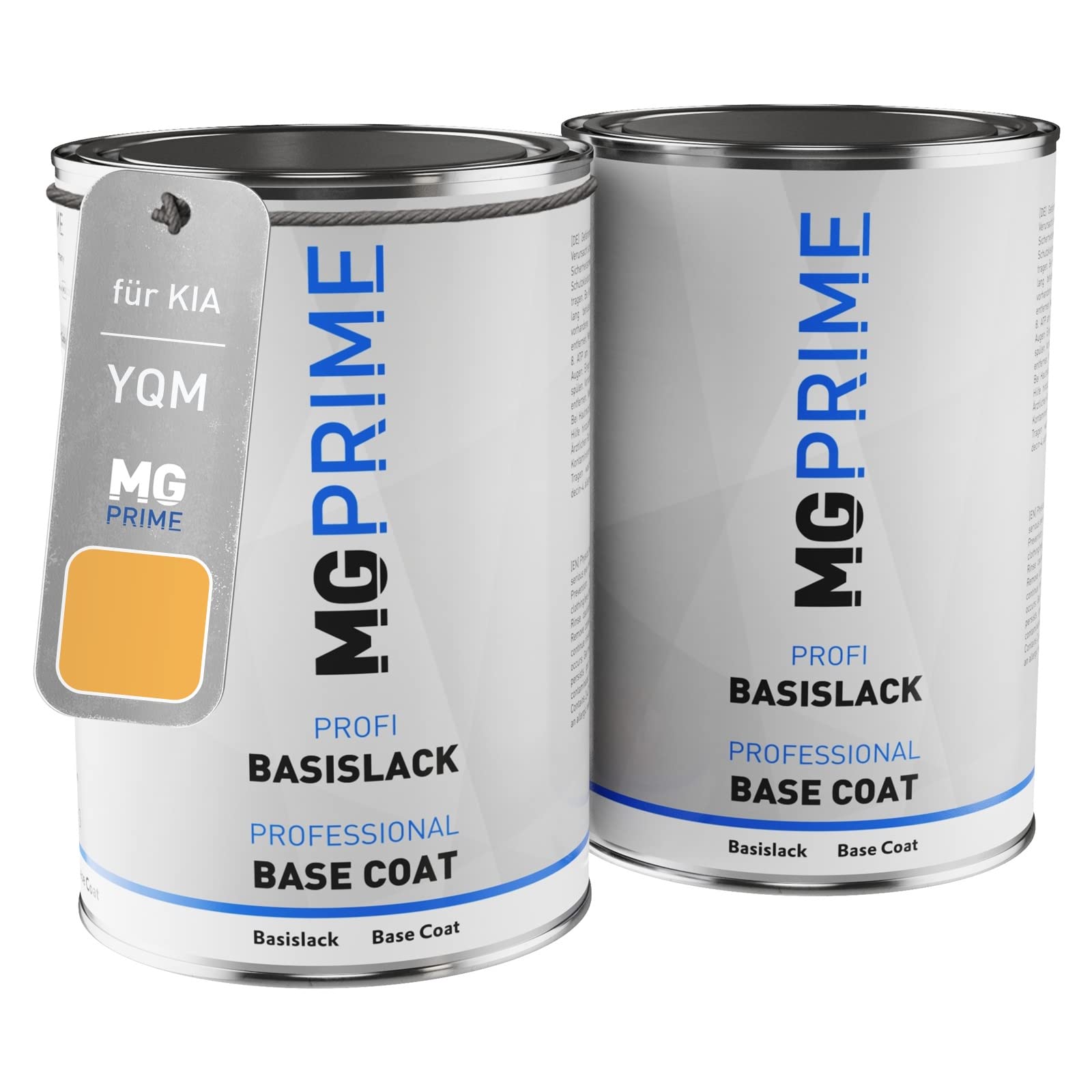 MG PRIME Car Paint Set can ready-to-spray for KIA YQM/YQ Quantum Yellow Metallic/Quantumgelb Metallic under + base coat 2.0 litre 2000ml