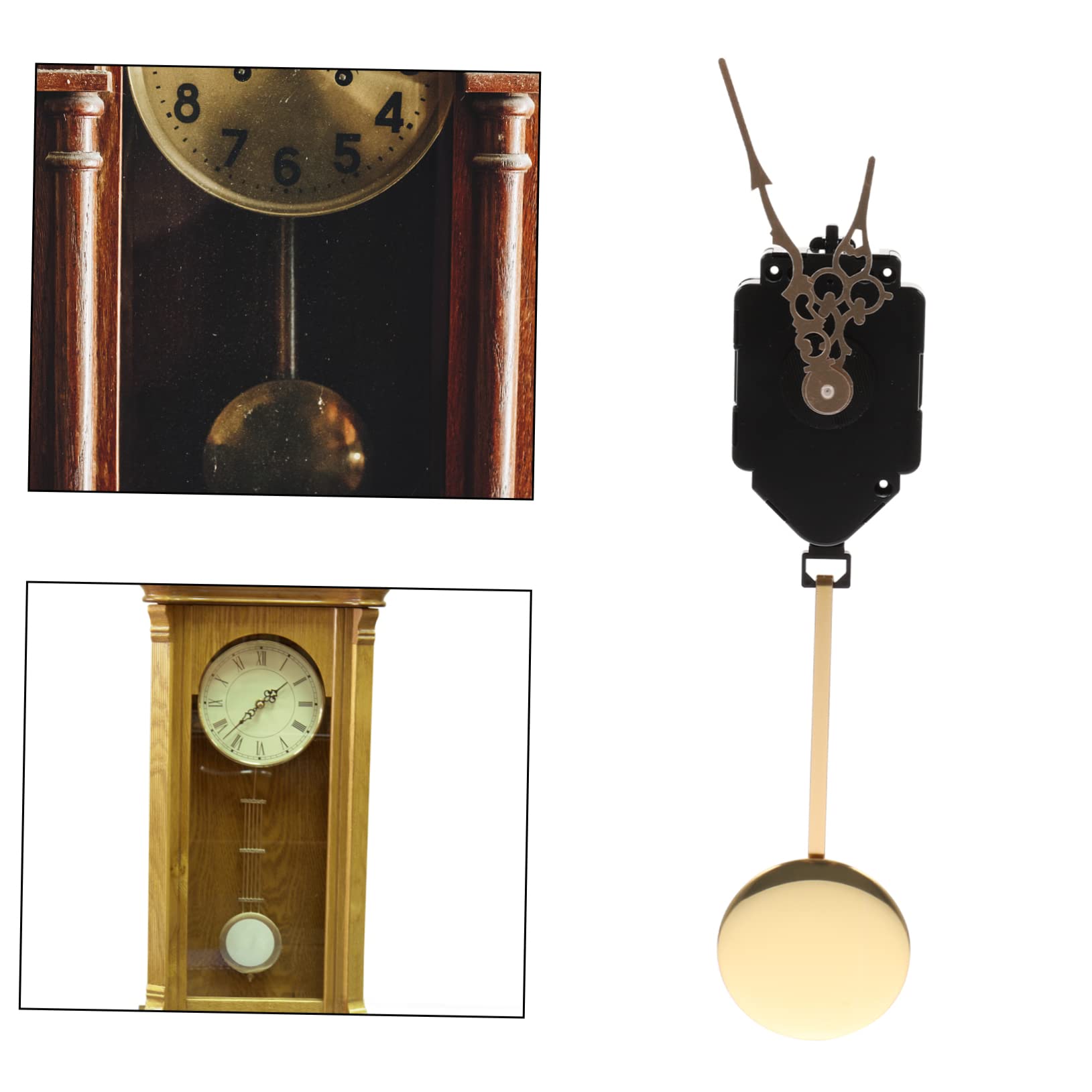 Mipcase Mécanisme Horloge Silencieux Quartz Pendule Métal Kit de Réparation Bricolage Accessoires Horlogerie Rechange Pendules Murales Outil Domestique