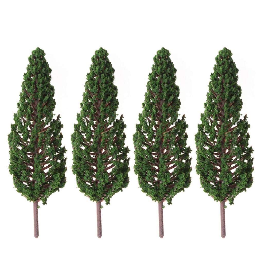 Veemoon10pcs Scenery Landscape Model Scenery Trees Home Decorations Faux Greenery Evergreen Scale Models Landscape Plant Artificial Pine Decor Natural Home Decor Trains Crafts Pine Wood