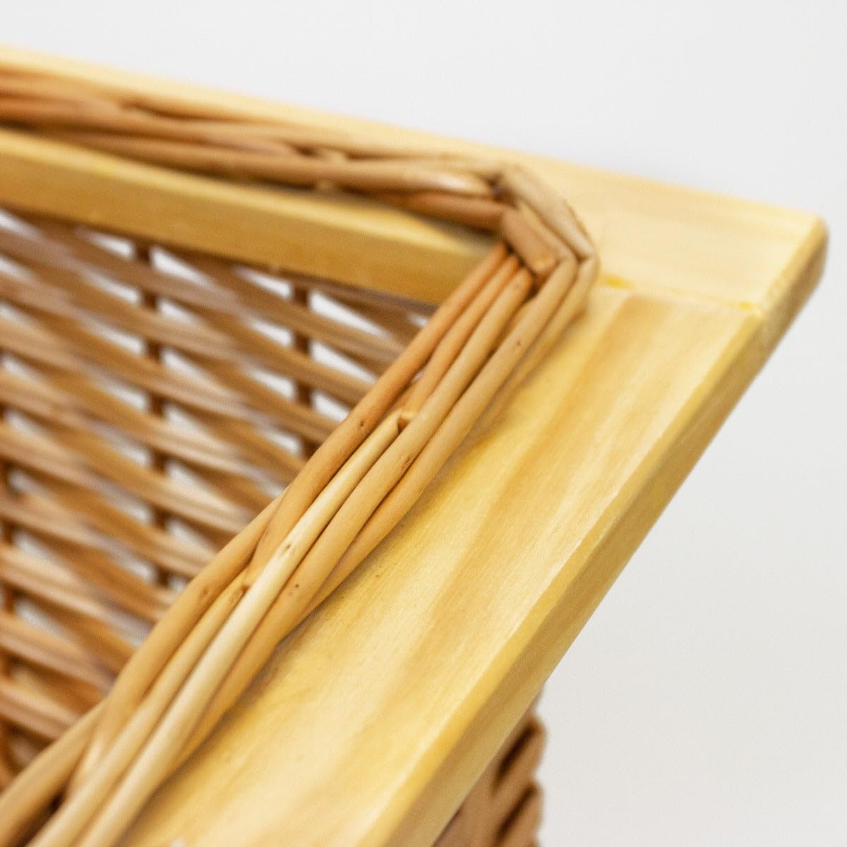 Cestelli Estraibili in Vimini per Cucina Cassetti Organizzazione Credenza Cesto in Vimini con Telaio e Binari in Legno di Faggio per Dispensa da 50cm Organizza Unità 50 cm con Viti GRATIS - 2 Cesti