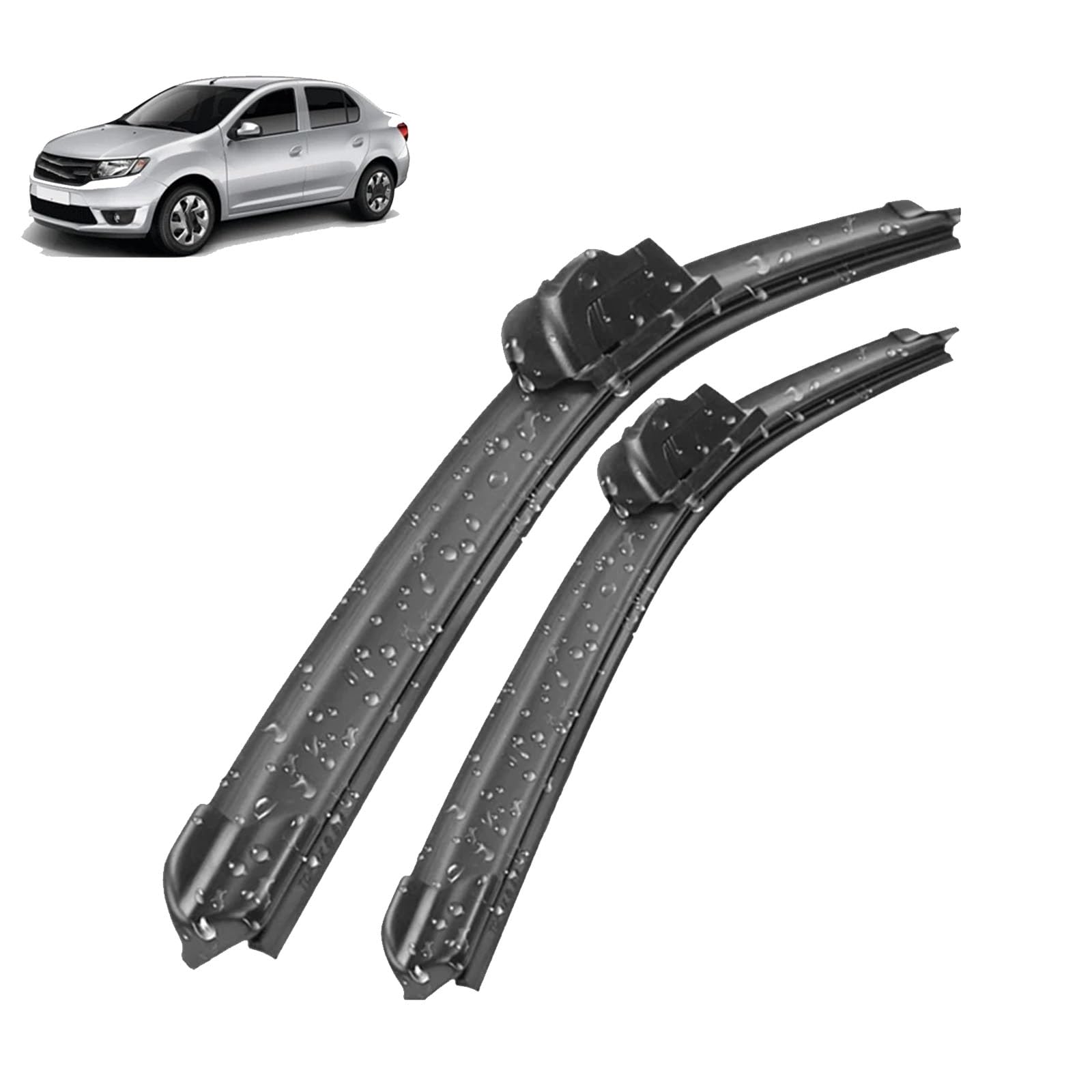 Essuie-glace Renault Dacia Logan II 2013-2015 balais pare-brise en caoutchouc haute durabilité
