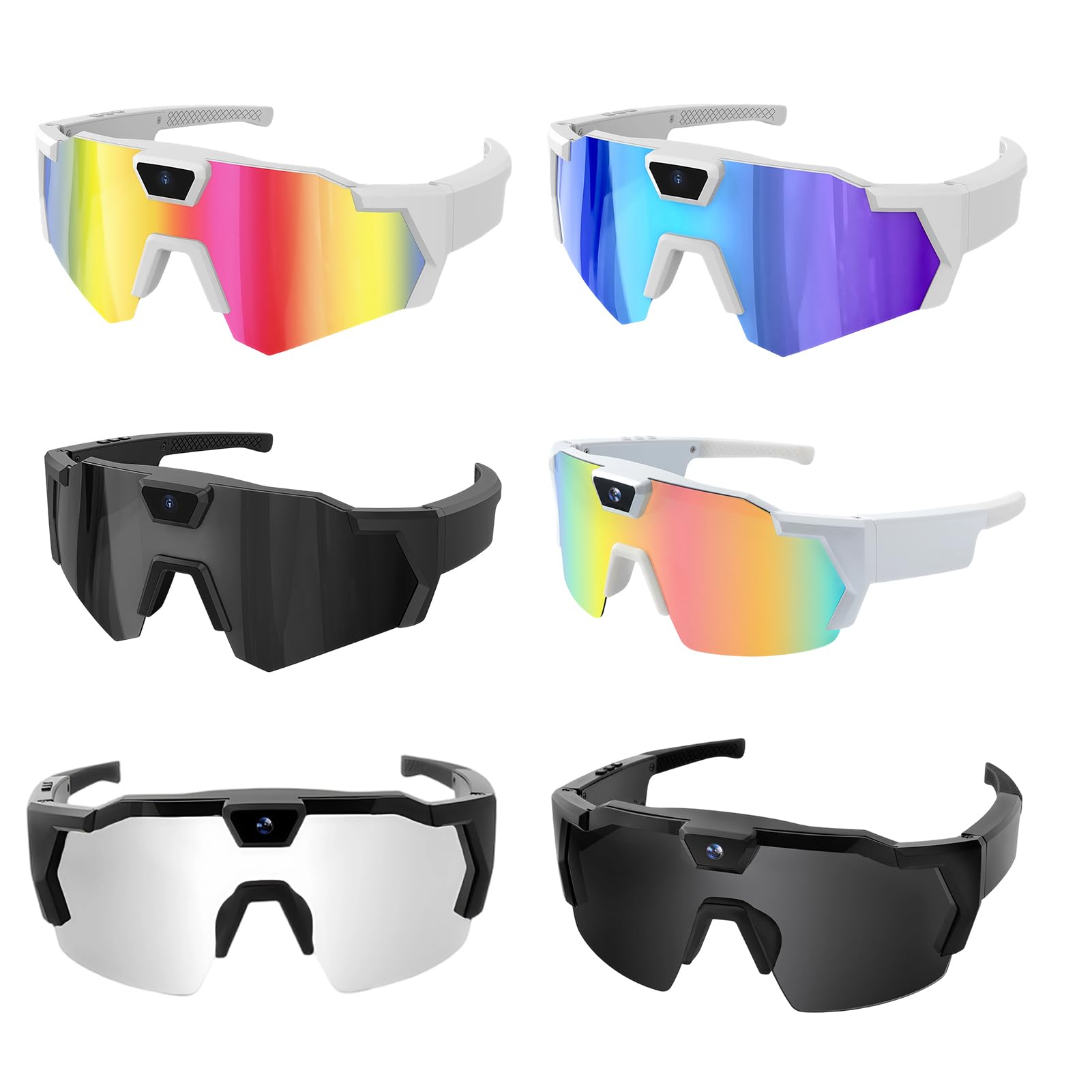 Intelligente Kamera-Brille Zubehör Für Die Aufnahme Von Outdoor-Aktivitäten | Videobrille Mit Sonnenschutz Für Radfahrer Läufer Wintersport Wanderer Reise Vlogger Radsport Ski