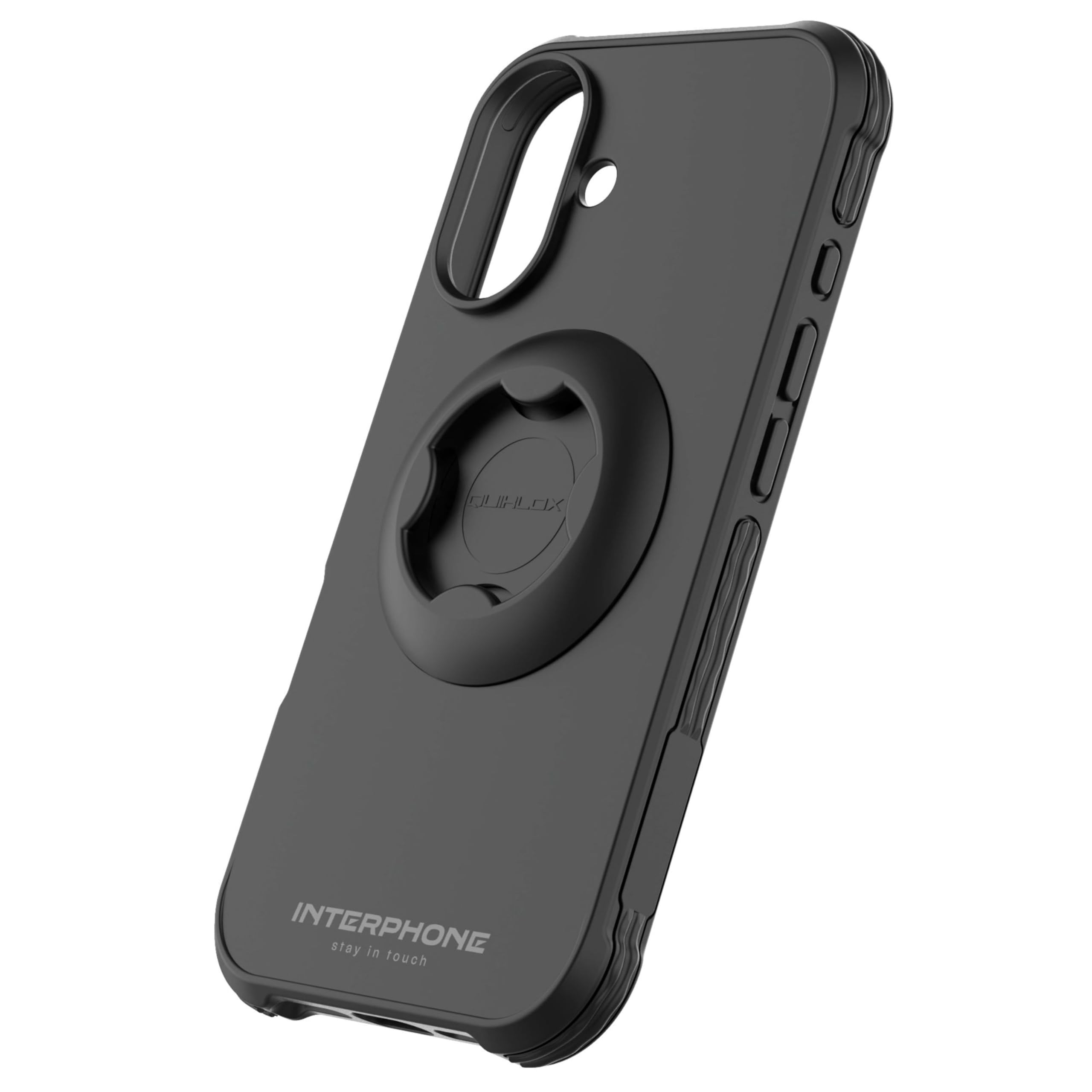 INTERPHONE Quiklox – Case for Apple iPhone 16 Tetraforce for Motorcycle Car or Bike Attachments Quiklox Range – Mobile Phone Holder Cover Motorcycle – Modular QUIKLOX System – Quick Release Black