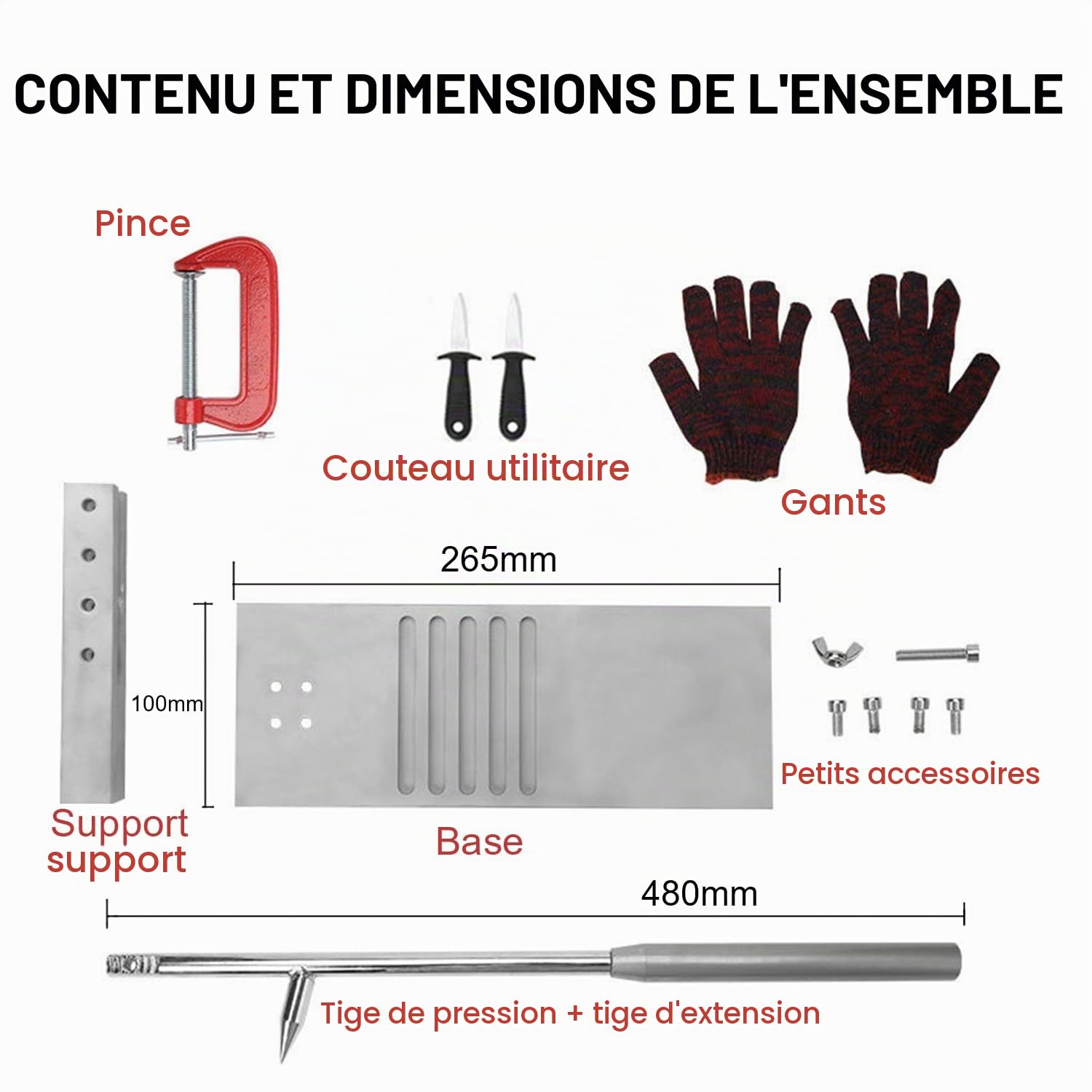 Outil à Huîtres En Acier Inoxydable,Ouvre Huitre,Ensemble De Couteaux à Huîtres Oyster Shucker Avec Hauteurs Réglables,Avec 2 Couteaux à Huîtres Et Gants,Pour Les Barbecues,Ménages De Restaurant