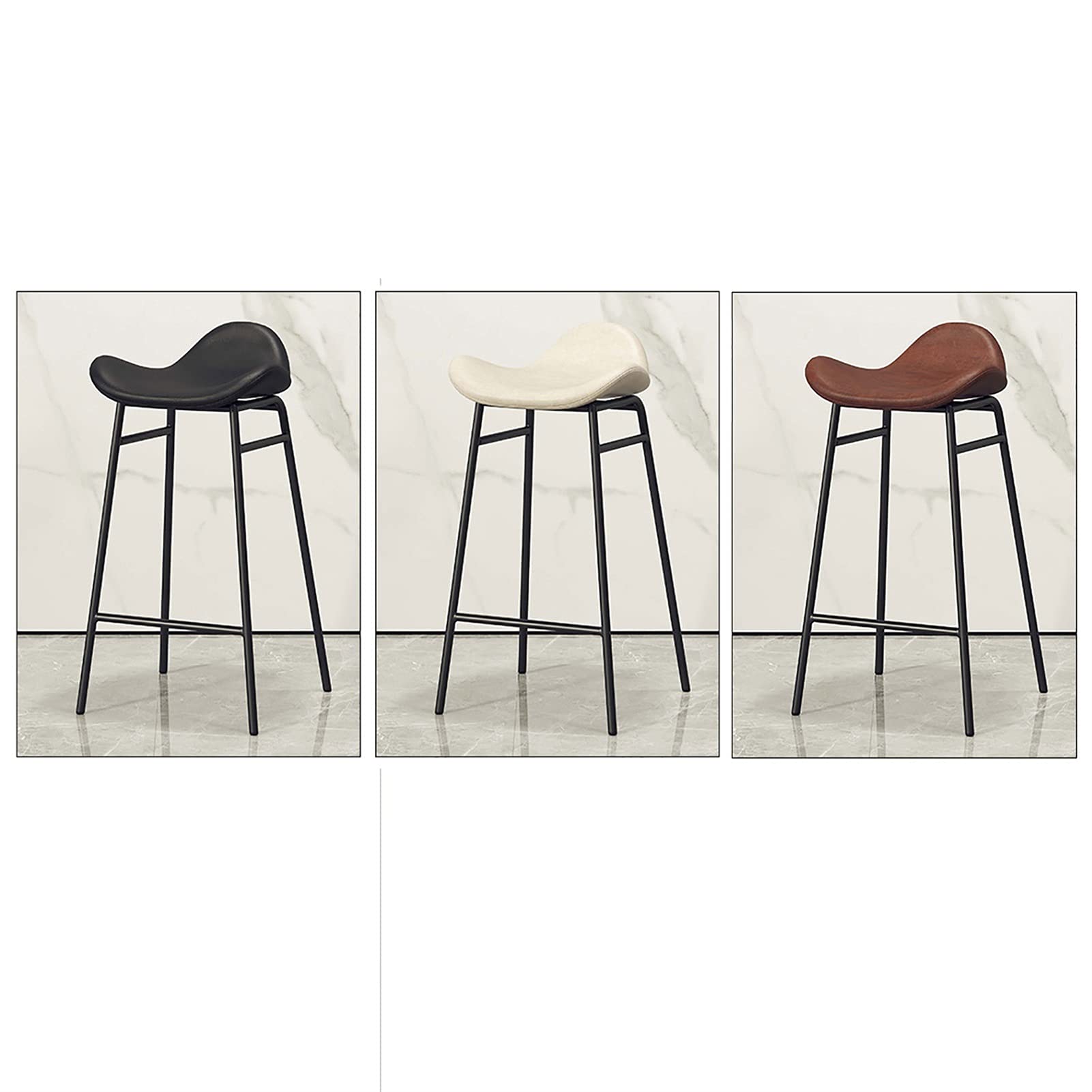 Amazon｜バースツール 工業用スツール2個セット、フットレスト付き