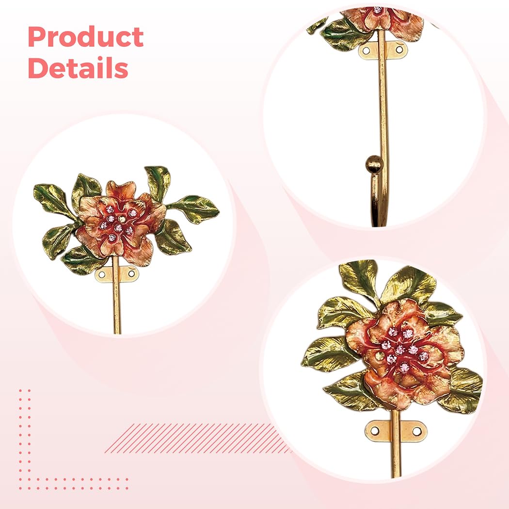 Ganci decorativi smaltati arancioni – Set di ganci da parete in lega di zinco per cappotti, chiavi e accessori (misure assortite, set da 3 pezzi)