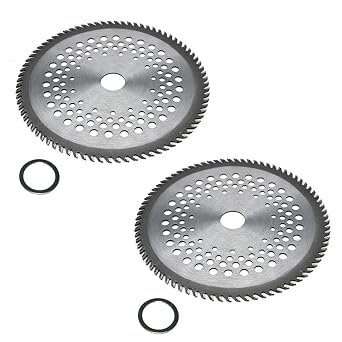 2PK 8" 80T Carbide Tip Blade for Stihl Husqvarna Echo Jonsered Shindaiwa Kawasaki Honda Homelite Ryobi Dolmar Makita Brush Cutter Weed Eater Wacker Edging Blades Wood Cutting Clearing Saw Blades