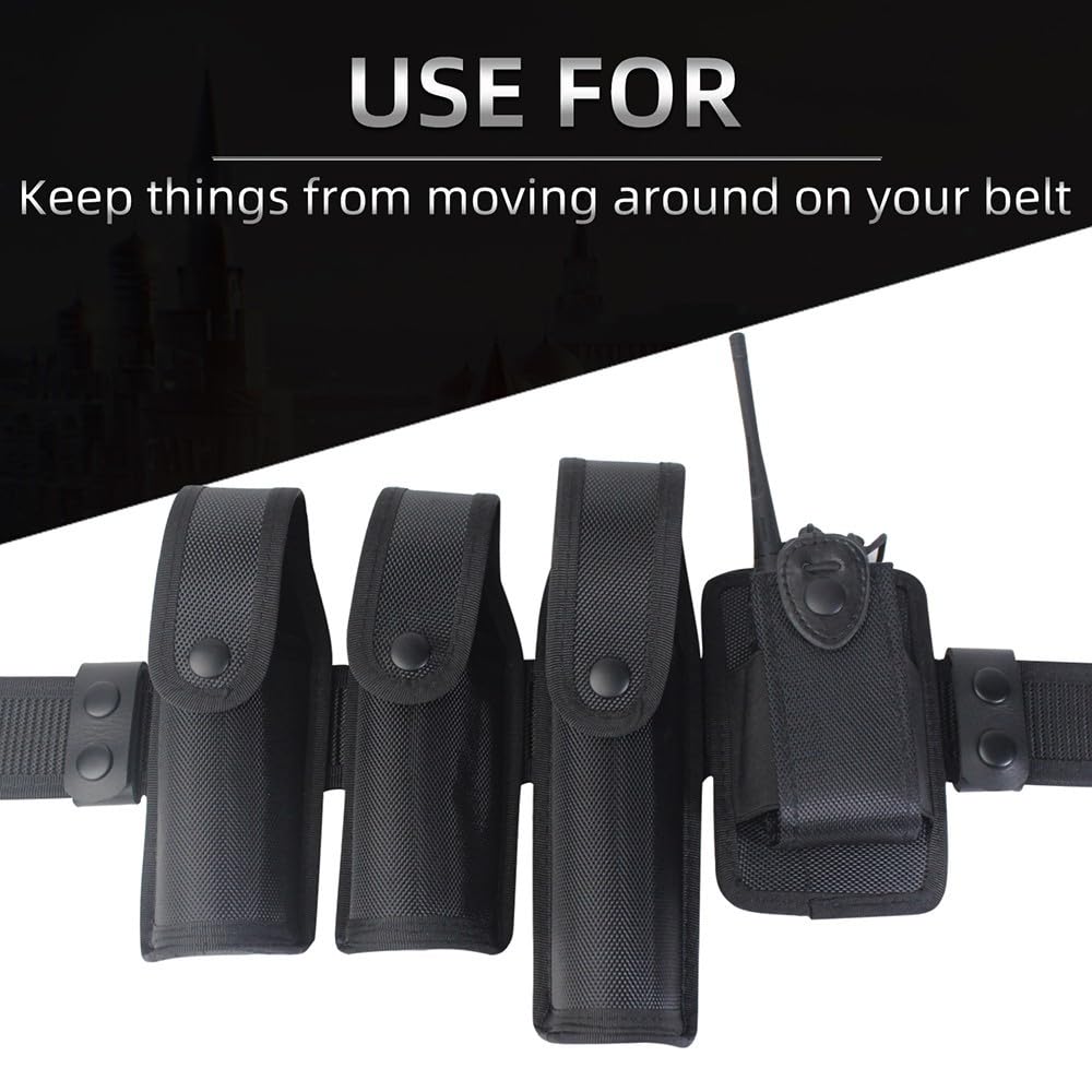 DONGKER Belt Keeper PU,Doppio Snaps Belt Keeper Cintura Tattica Fermo per 2"-2.5" Cinture di Sicurezza Larghe Accessori per Equipaggiamento Militare della Polizia