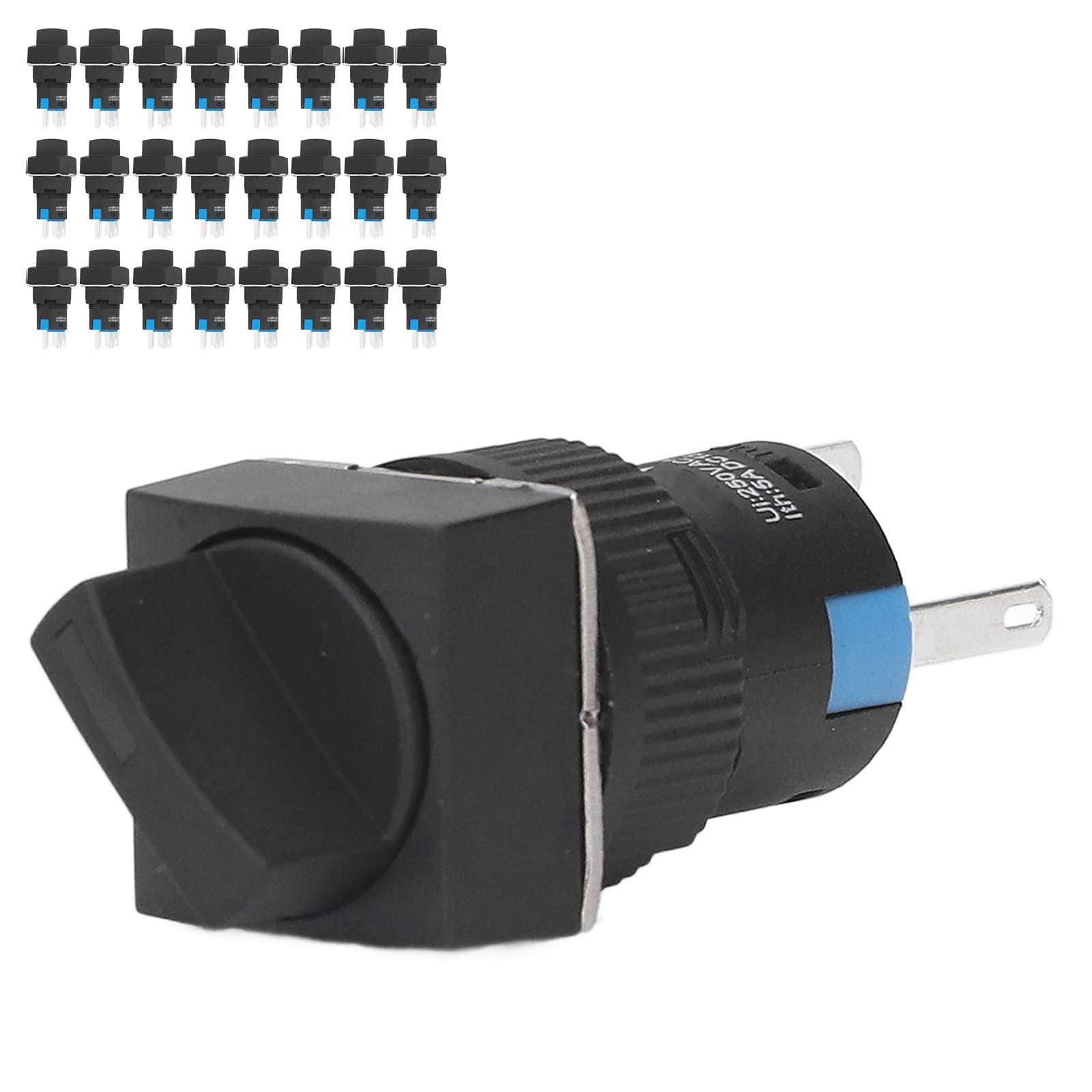 EVTSCAN 25 pezzi interruttore a pulsante momentaneo autobloccante quadrato da 16 mm con kit di luci 12V(ROSSO EVTSCAN 25 pezzi interruttore a pulsante momentaneo autobloccante quadrato da 16 mm con kit di luci 12V(ROSSO