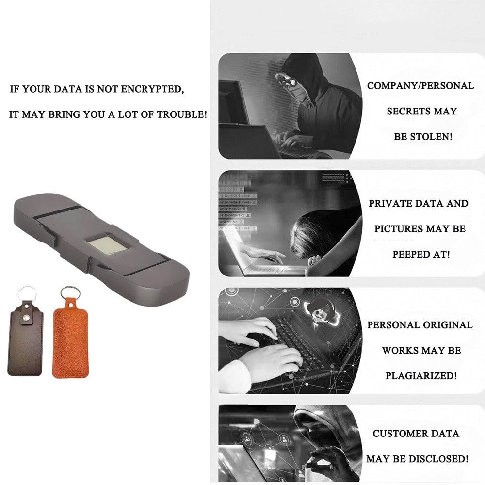 unità Flash USB con crittografia delle Impronte digitali, Dispositivo di archiviazione antifurto in Metallo, Fino a 500 MB/s in lettura/450 MB/s in Scrittura, Memoria 256GB