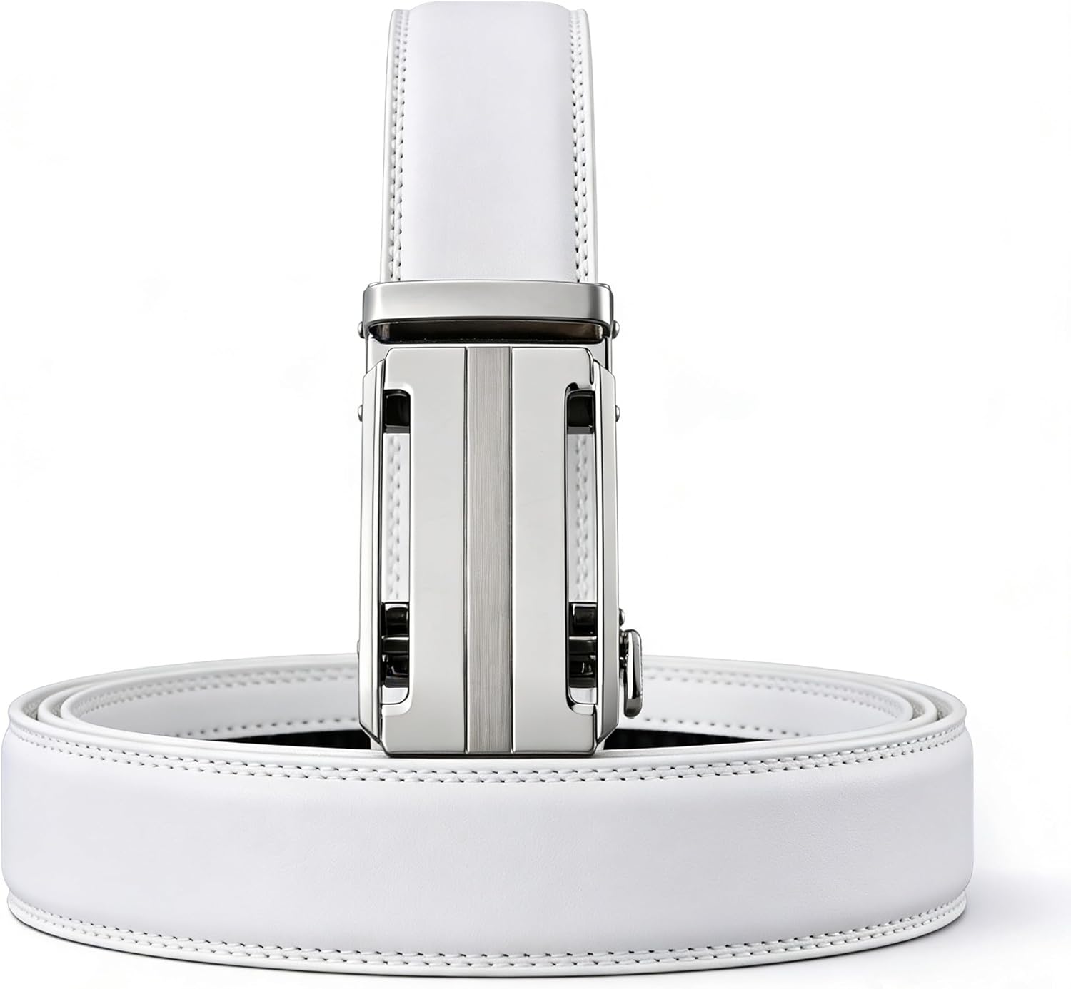 Men's Belt, Ratchet Dress Casual Belt with Adjustable Automatic Buckle Trim to Fit - Image 4